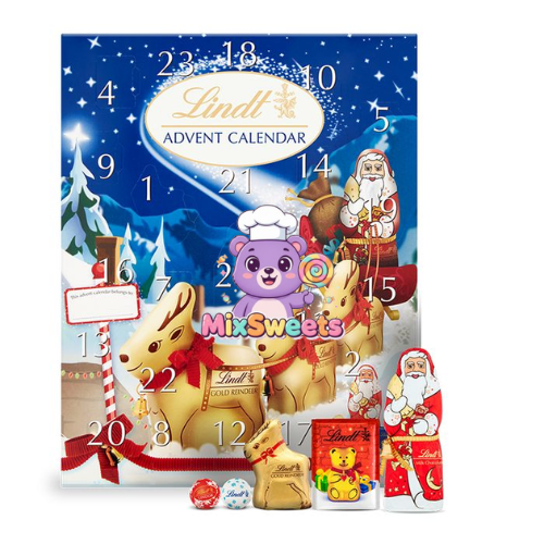 Lindt Lindor Milk Chocolate Christmas Advent Calendar