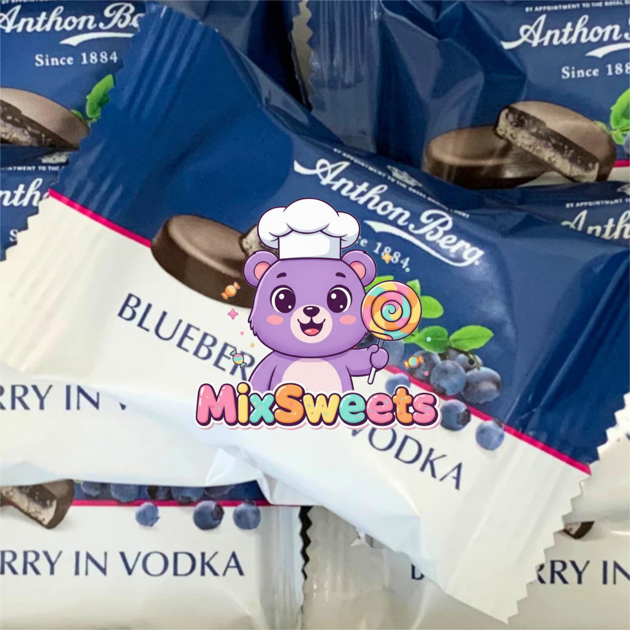 Anthon Berg Blueberry in Vodka Chocolate Covered Marzipan Anthon Berg Blueberry in Vodka Chocolate Covered Marzipan