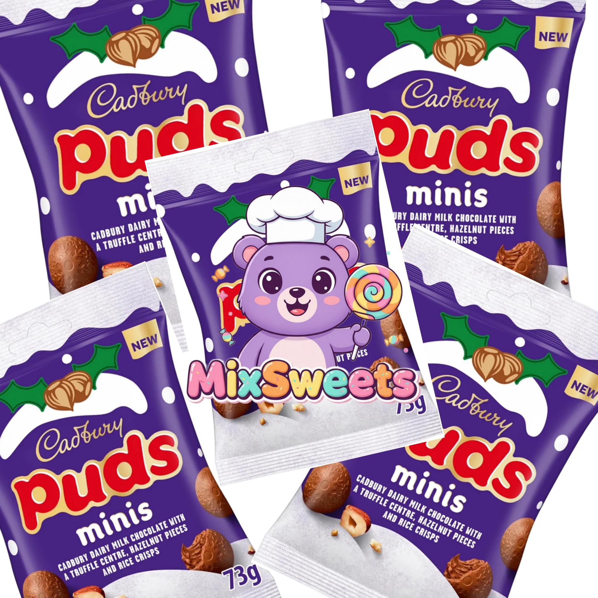 Cadbury Dairy Milk Chocolate Mini Puds Cadbury Dairy Milk Chocolate Mini Puds