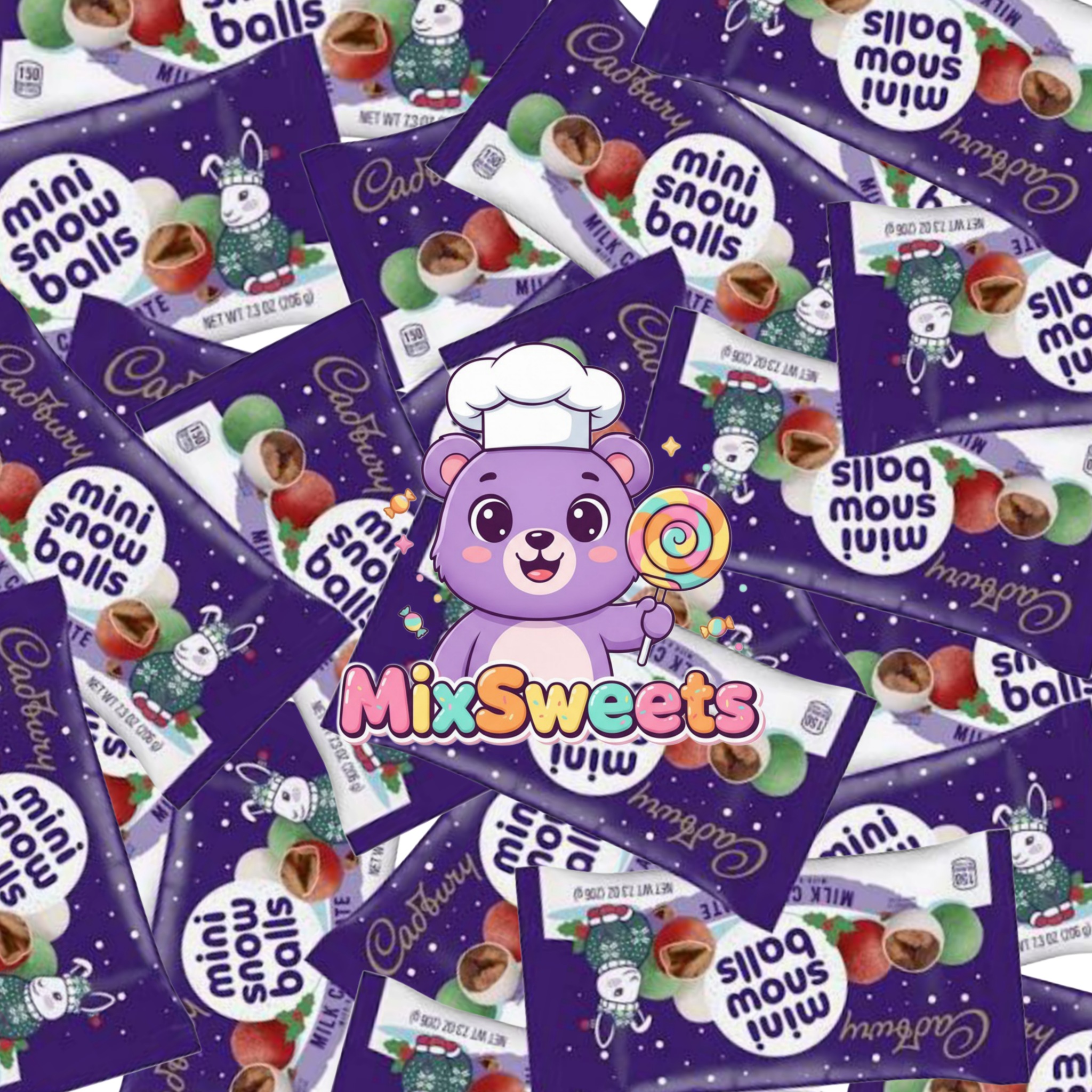 Cadbury Mini Snow Balls Chocolate Bar Cadbury Mini Snow Balls Chocolate Bar