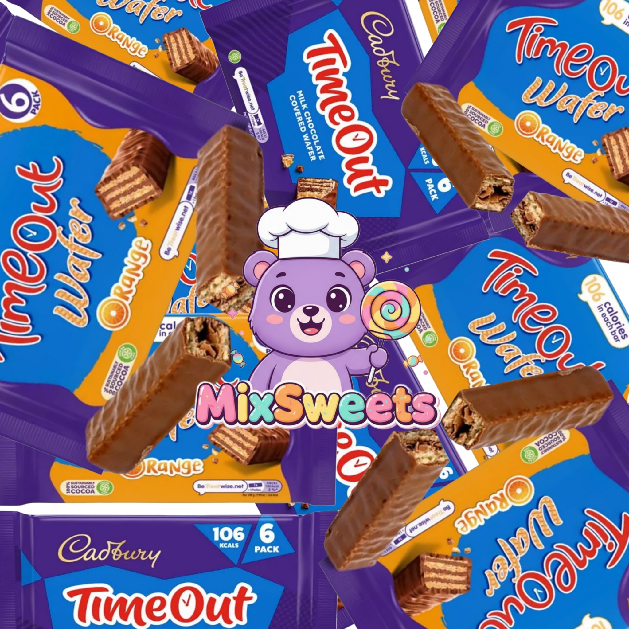 Cadbury Timeout Orange Milk Chocolate Covered Wafer Cadbury Timeout Orange Milk Chocolate Covered Wafer