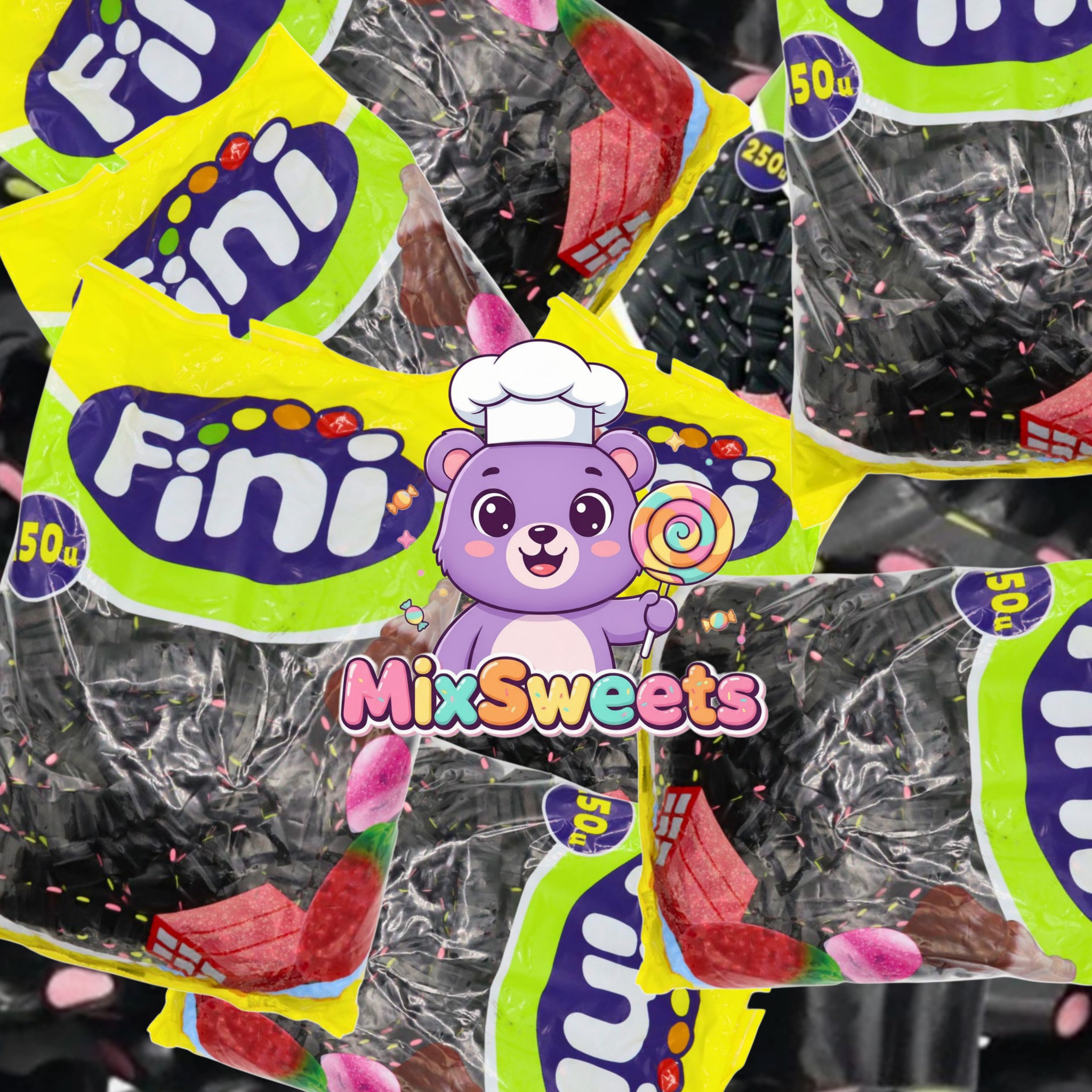 Fini Black Liquorice Cartridges Bag Fini Black Liquorice Cartridges Bag