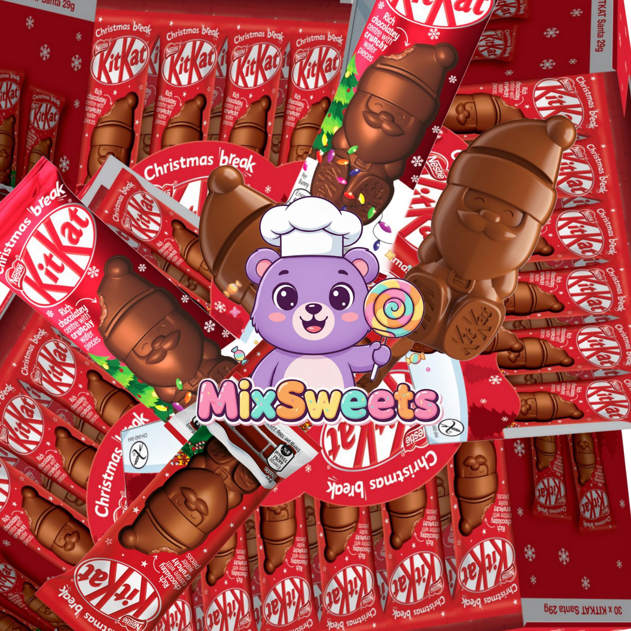 Kit Kat Santa Milk Chocolate Christmas Figure Kit Kat Santa Milk Chocolate Christmas Figure