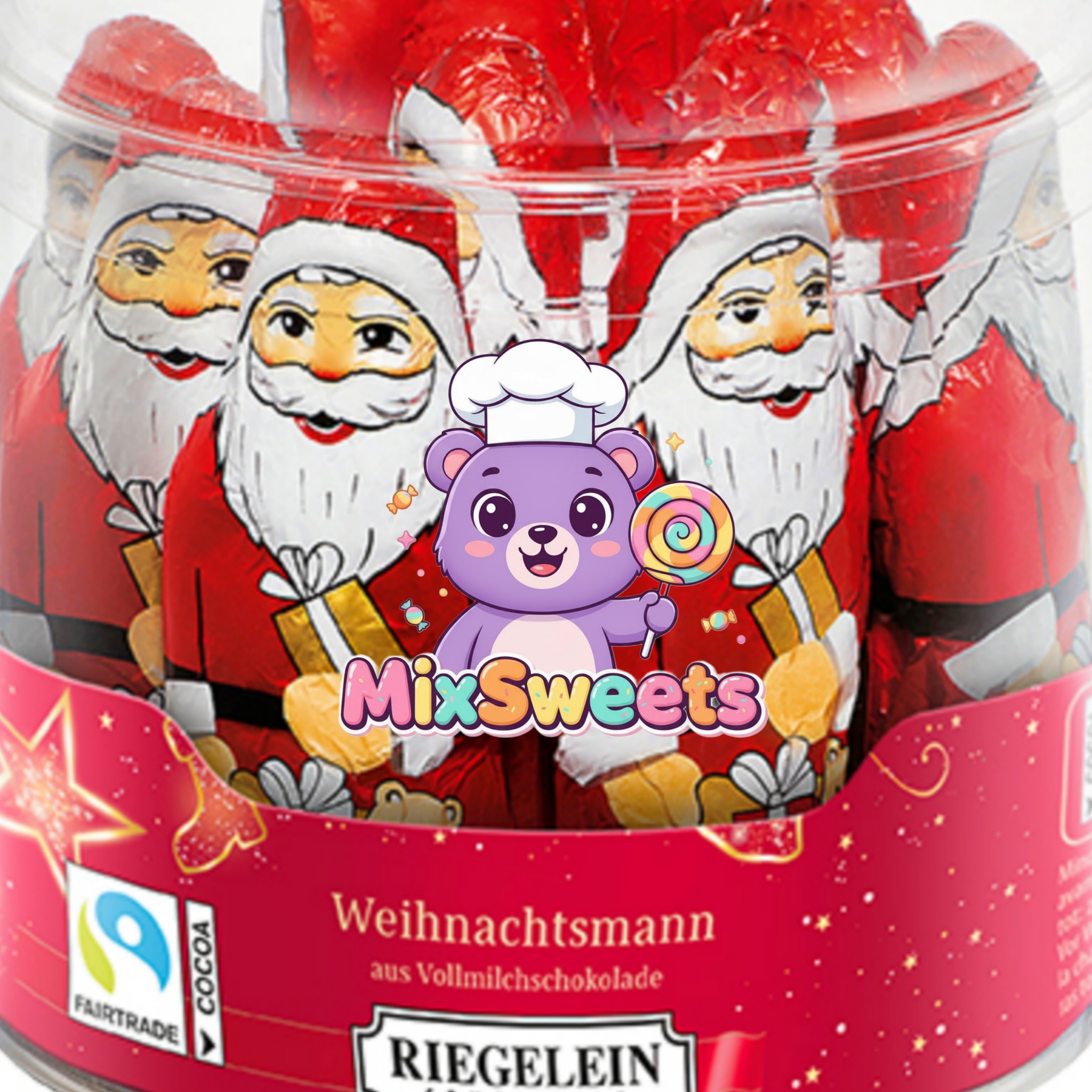 Riegelein Hollow Milk Chocolate Santas Drum Riegelein Hollow Milk Chocolate Santas Drum