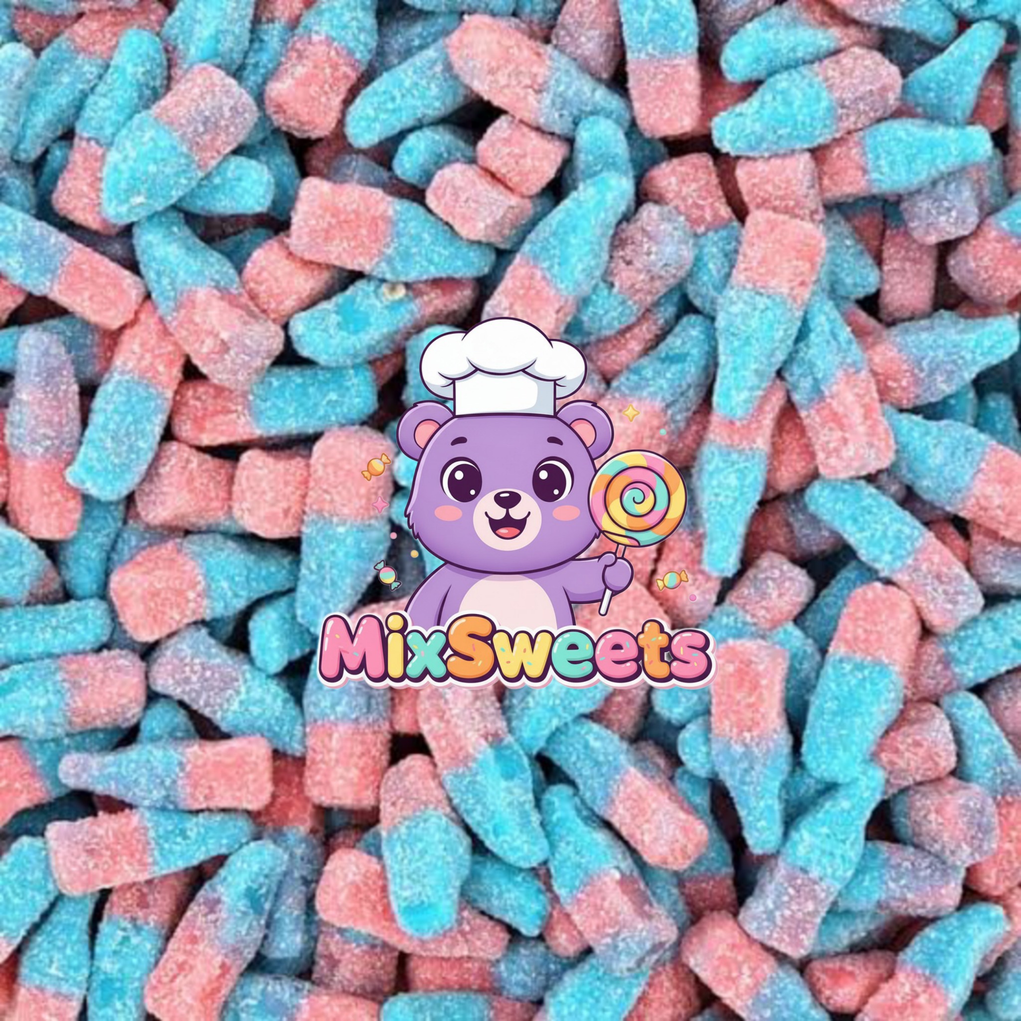 Sweetzone Fizzy Blue Bottles 2p Sweetzone Fizzy Blue Bottles 2p