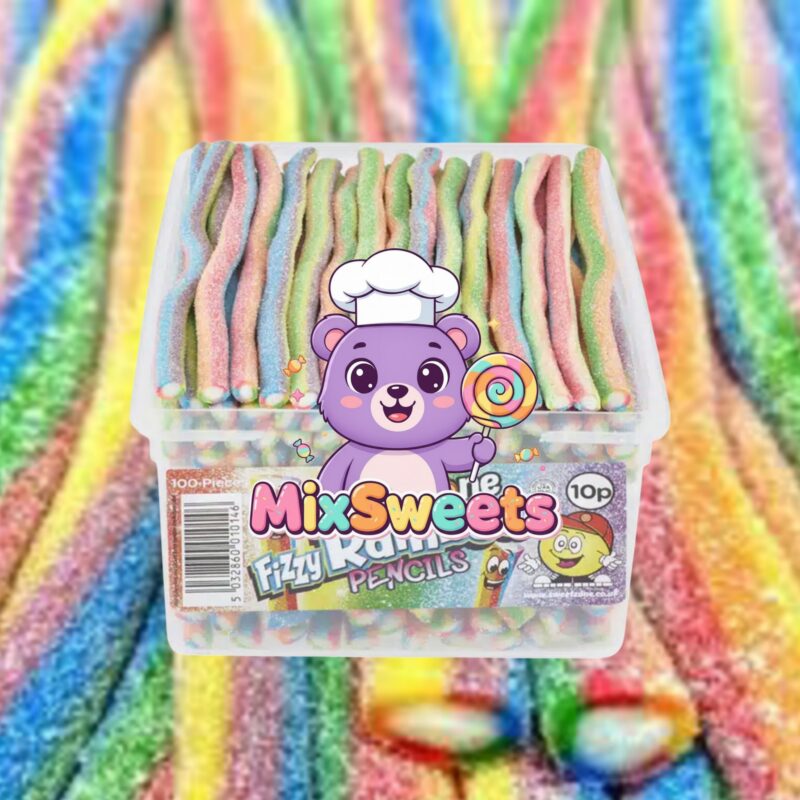 Sweetzone Fizzy Rainbow Pencils Tub