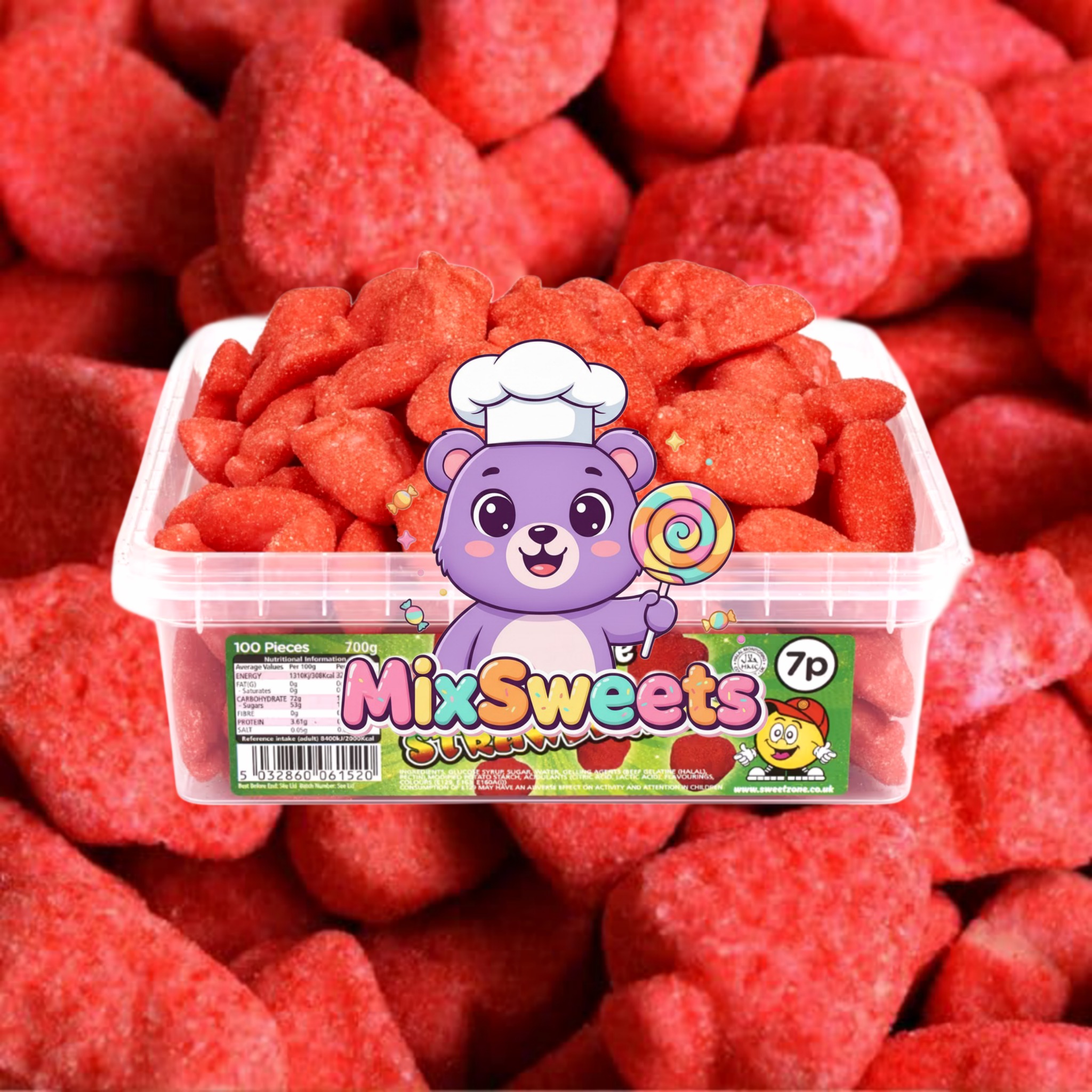 Sweetzone Foam Strawberry Slices Tub Sweetzone Foam Strawberry Slices Tub