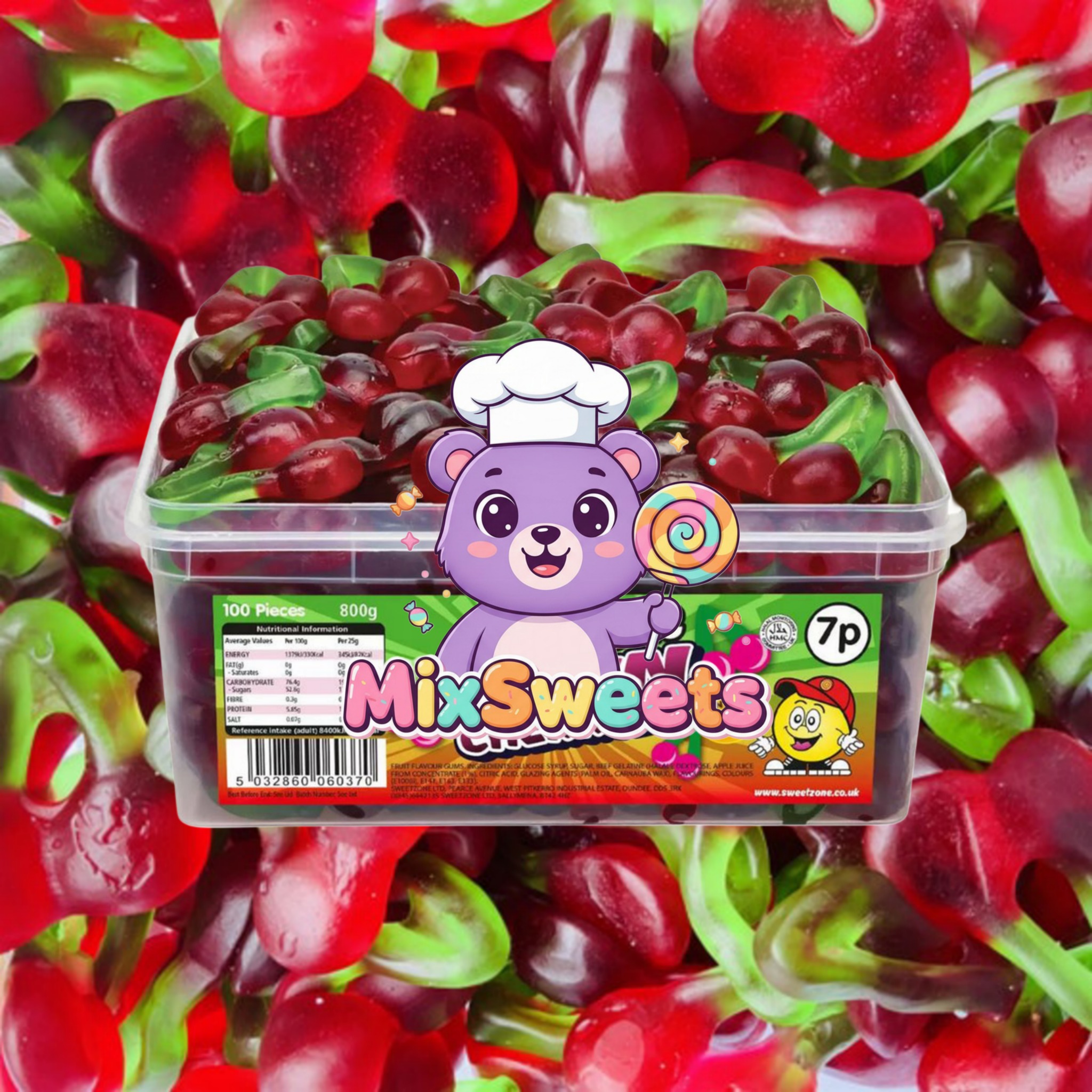 Sweetzone Twin Cherries 7p Tub Sweetzone Twin Cherries 7p Tub