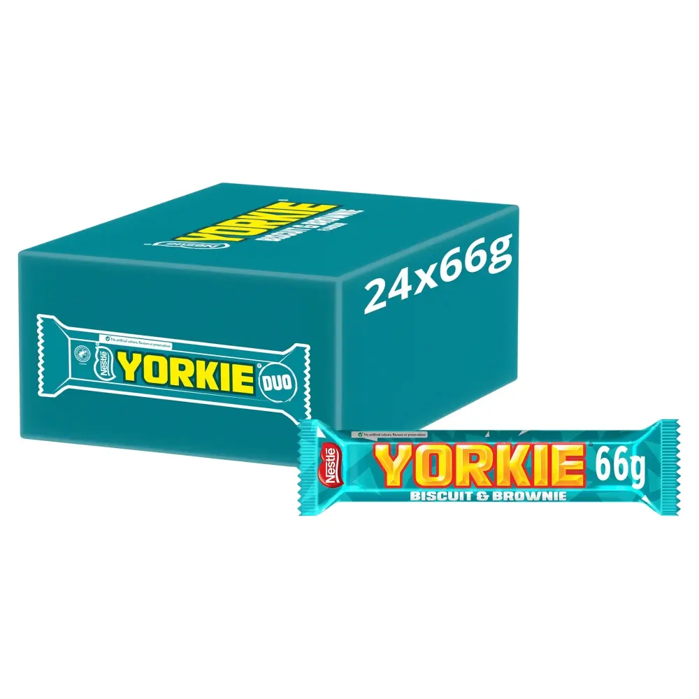 318066_yorkie_brownie_duo Yorkie Biscuit and Brownie Chocolate Bar - Image 1
