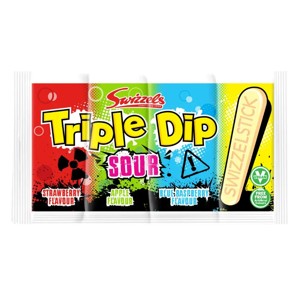 319766 Swizzels Triple Dip Sour 23g - Image 1