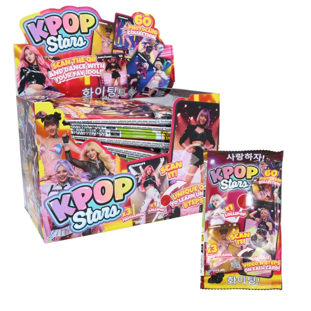 320682 K-Pop Stars Lollipop & Photocards 24g - Image 1